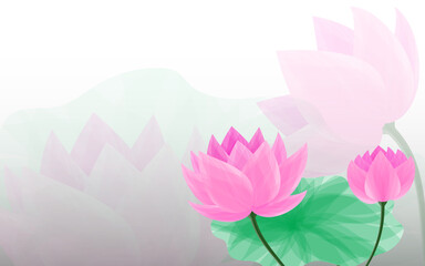 Abstract art lotus flower