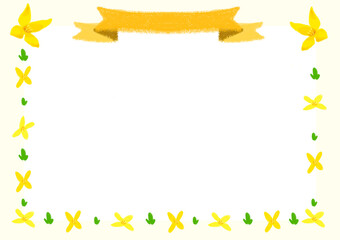 frame made of colorful flowers