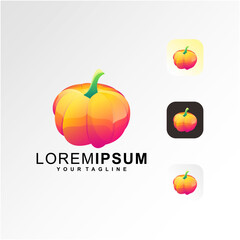 Awesome Pumpkins Premium Logo Vector