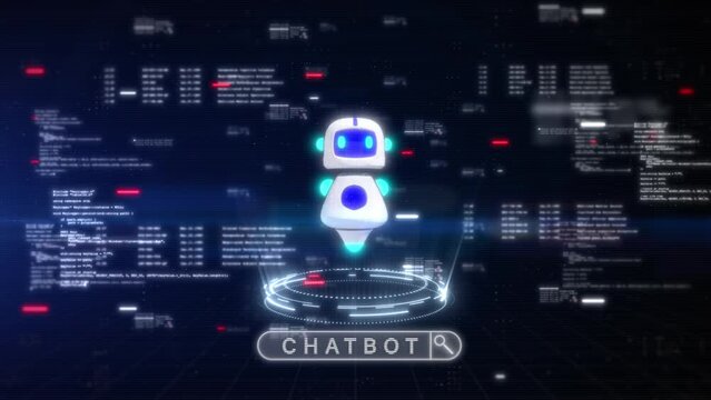 AI chatbot background concept, Futuristic computer engineer programmer, Typing code cyber security hacking, Internet network digital technology.