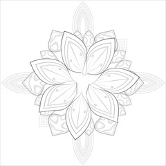 Perfect coloring book of pleasing doodle flowers for holidays at home