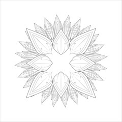 Perfect coloring book of pleasing doodle flowers for holidays at home