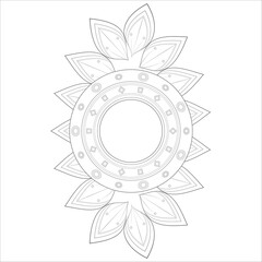 Perfect coloring book of pleasing doodle flowers for holidays at home