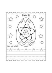 Ester egg activity worksheet &coloring book for kids