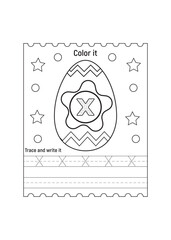 Ester egg activity worksheet &coloring book for kids