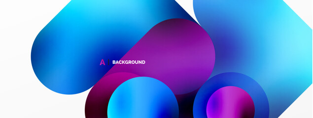 Round shapes and circle geometric abstract background. Vector Illustration For Wallpaper, Banner, Background, Card, Book Illustration, landing page