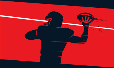 Attractive editable vector american football throw  background design great for your design resources print and others  © Muhamad