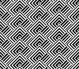 Abstract geometric pattern. A seamless vector background. White and black ornament. Graphic modern pattern. Simple lattice graphic design
