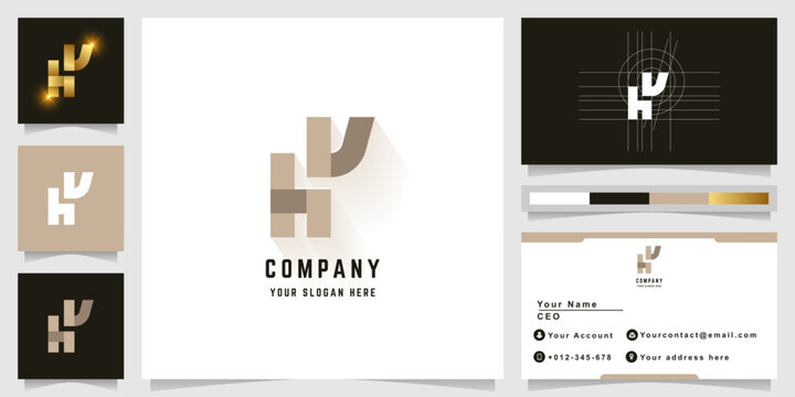 Letter Hv or hy monogram logo