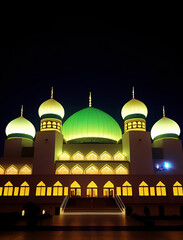 Prophet's Mosque . Saudi Arabia - Created with Generative AI Technology