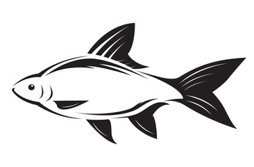 A fish design isolated on transparent background. Animals.