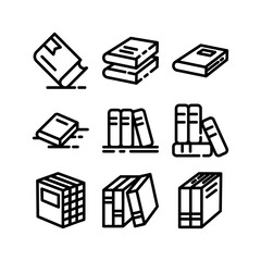 books icon or logo isolated sign symbol vector illustration - high quality black style vector icons
