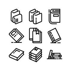 books icon or logo isolated sign symbol vector illustration - high quality black style vector icons
