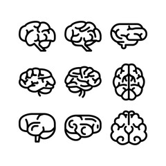 brain icon or logo isolated sign symbol vector illustration - high quality black style vector icons
