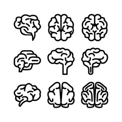 brain icon or logo isolated sign symbol vector illustration - high quality black style vector icons
