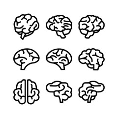 brain icon or logo isolated sign symbol vector illustration - high quality black style vector icons
