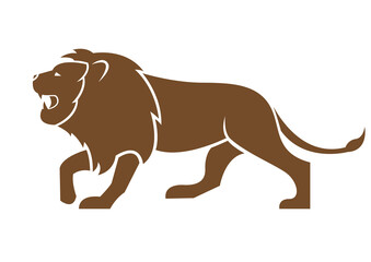 Male lion design isolated on transparent background. Wild Animals.