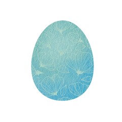 Obraz premium light Blue Easter egg with flower texture watercolor background for decoration on Easter festival.