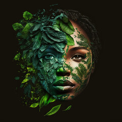 Mother Earth, green like the Earth - obrazy, fototapety, plakaty
