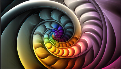 Colorful abstract vortex Spiral background