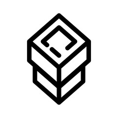 cube icon or logo isolated sign symbol vector illustration - high quality black style vector icons
