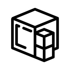 cube icon or logo isolated sign symbol vector illustration - high quality black style vector icons
