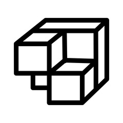 cube icon or logo isolated sign symbol vector illustration - high quality black style vector icons
