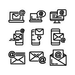 email icon or logo isolated sign symbol vector illustration - high quality black style vector icons
