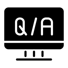 qa glyph icon