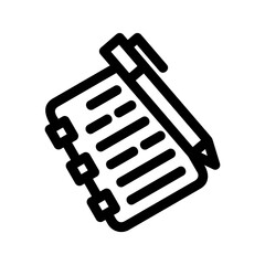 essay icon or logo isolated sign symbol vector illustration - high quality black style vector icons
