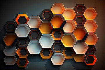 digital art design abstract hexagon background