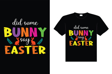 Fototapeta premium Easter day typography egg lettering t-shirt design holiday greeting cute bunny vector art