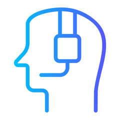 Obraz premium assistance gradient icon