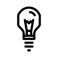 light bulb icon or logo isolated sign symbol vector illustration - high quality black style vector icons
