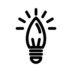 light bulb icon or logo isolated sign symbol vector illustration - high quality black style vector icons
