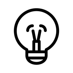 light bulb icon or logo isolated sign symbol vector illustration - high quality black style vector icons
