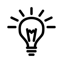 light bulb icon or logo isolated sign symbol vector illustration - high quality black style vector icons
