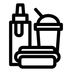 lunch icon or logo isolated sign symbol vector illustration - high quality black style vector icons
