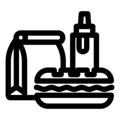 lunch icon or logo isolated sign symbol vector illustration - high quality black style vector icons

