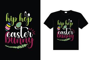Easter day typography egg lettering t-shirt design holiday greeting cute bunny vector art