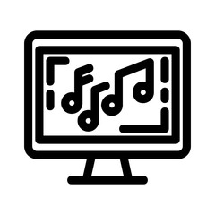 music icon or logo isolated sign symbol vector illustration - high quality black style vector icons
