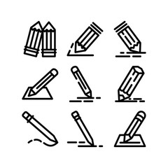 pencil icon or logo isolated sign symbol vector illustration - high quality black style vector icons
