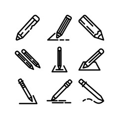 pencil icon or logo isolated sign symbol vector illustration - high quality black style vector icons
