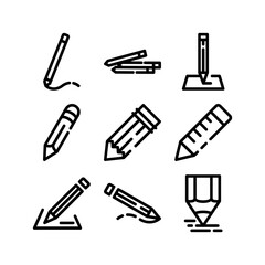 pencil icon or logo isolated sign symbol vector illustration - high quality black style vector icons
