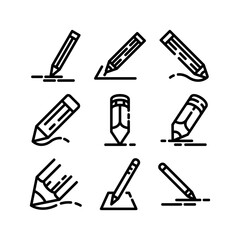 pencil icon or logo isolated sign symbol vector illustration - high quality black style vector icons
