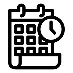 schedule icon or logo isolated sign symbol vector illustration - high quality black style vector icons
