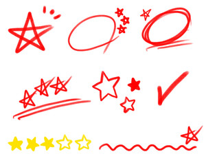 hand drawn scoring mark of a set