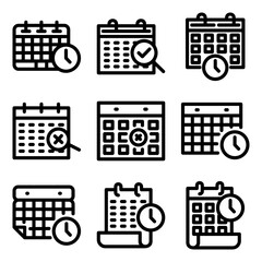 schedule icon or logo isolated sign symbol vector illustration - high quality black style vector icons
