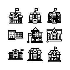 school icon or logo isolated sign symbol vector illustration - high quality black style vector icons
