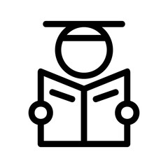 student icon or logo isolated sign symbol vector illustration - high quality black style vector icons
